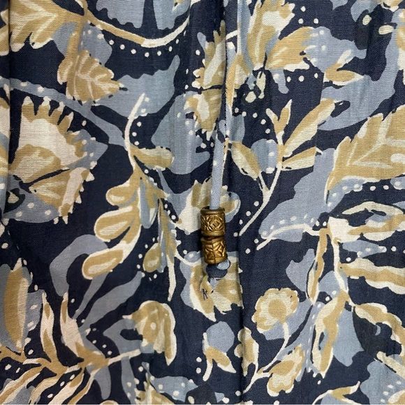 Lucky Brand Floral Embroidered Cottagecore Mini Dress Navy Beige White Size M - Picture 5 of 11